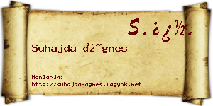 Suhajda Ágnes névjegykártya